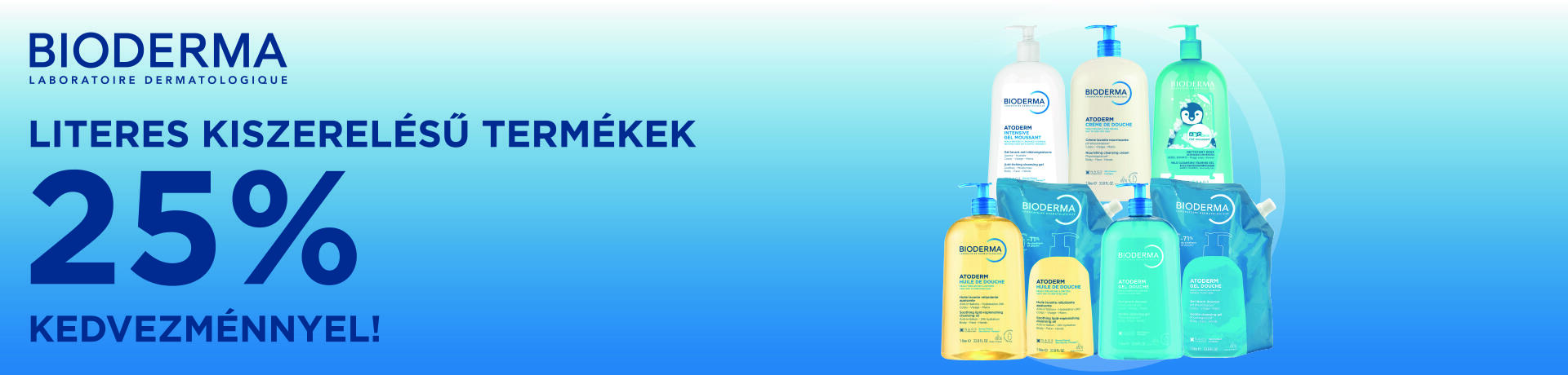 Bioderma 1 l-es termékekre 25% kedvezmény 2026.06.15-2026.07.31-ig Bioderma 1 l-es termékekre 25% kedvezmény 2026.06.15-2026.07.31-ig