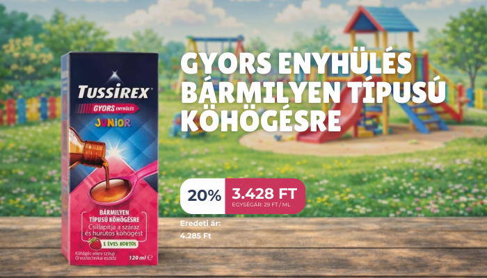 Tussirex Junior szirup köhögésre Tussirex Junior szirup köhögésre