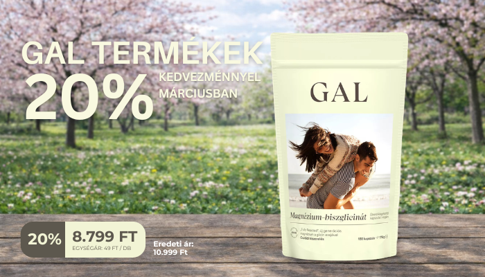 GAL Magnézium-biszglicinát kapszula 20% GAL Magnézium-biszglicinát kapszula 20%